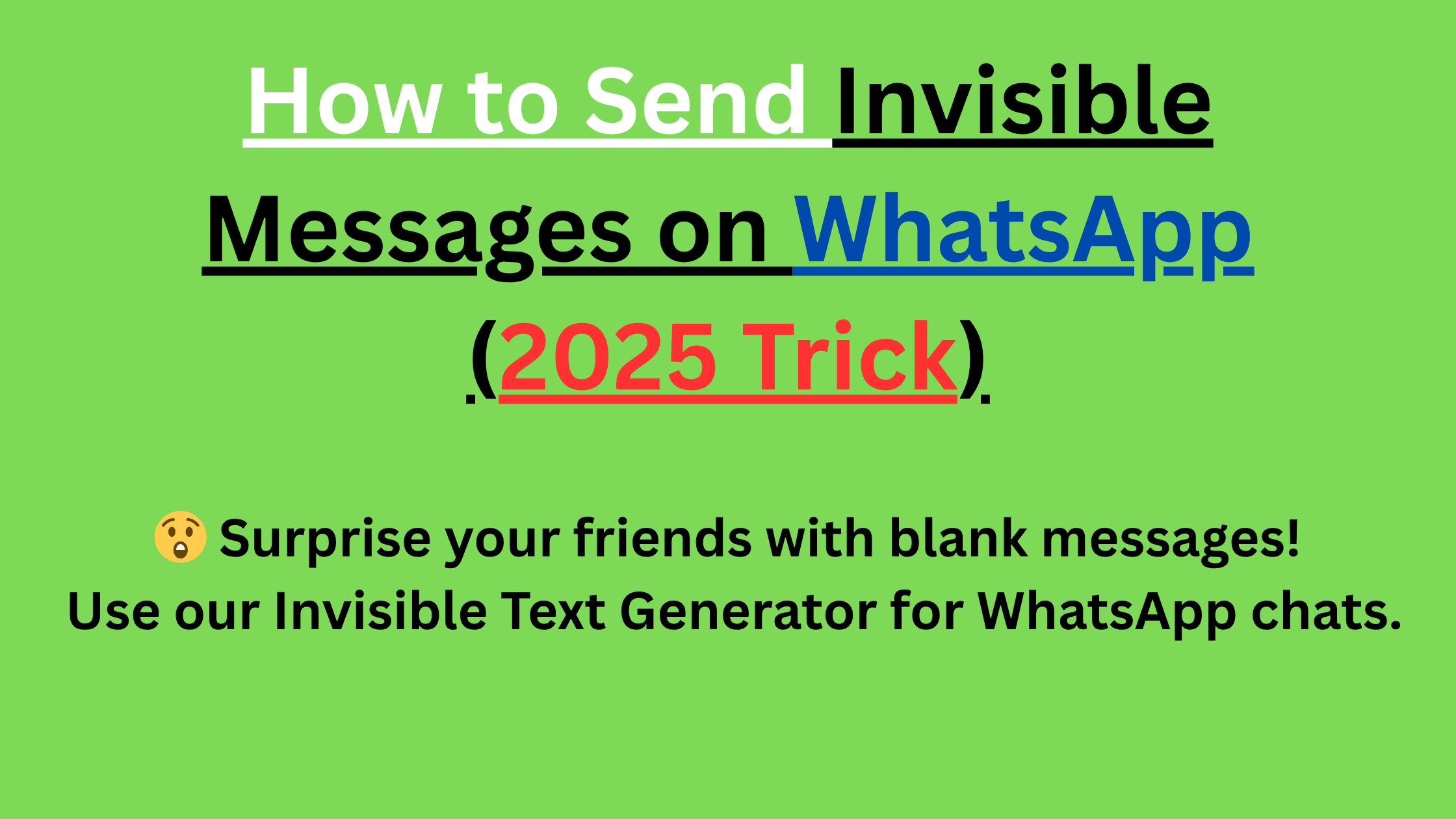A smartphone screen showing a WhatsApp chat with a blank message bubble.